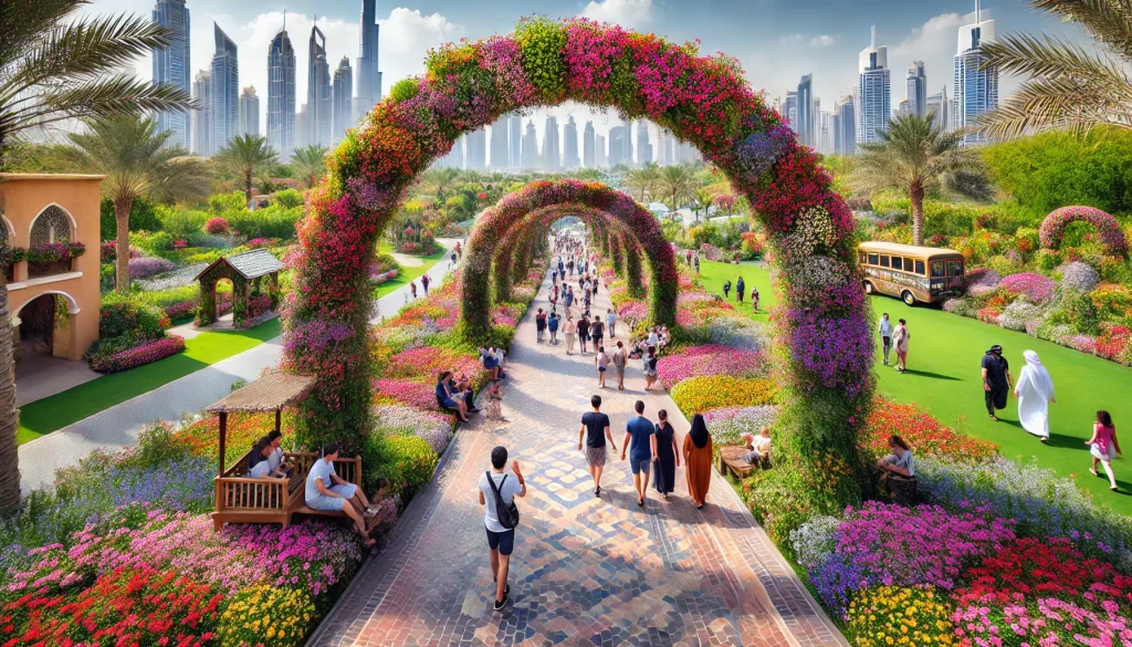 چگونه به باغ گل دبی برویم؟