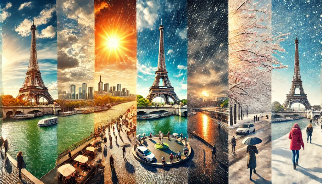 آب و هوای پاریس در طول سال