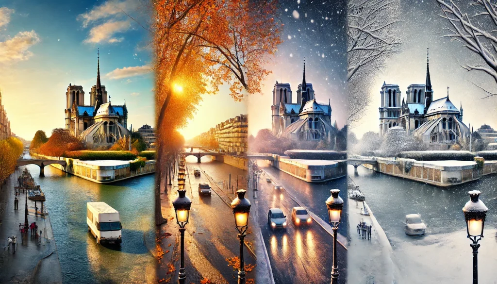 آب و هوای پاریس در طول سال